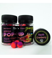 Amino POP-UPs two-flavor SQUID•CRANBERRY (КАЛЬМАР•ЖУРАВЛИНА) Ø12 мм